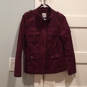 Kensie Jeans Burgundy Military jacket